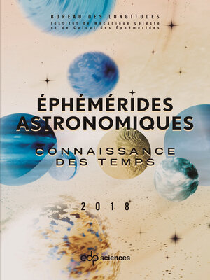 cover image of Ephémérides astronomiques 2018